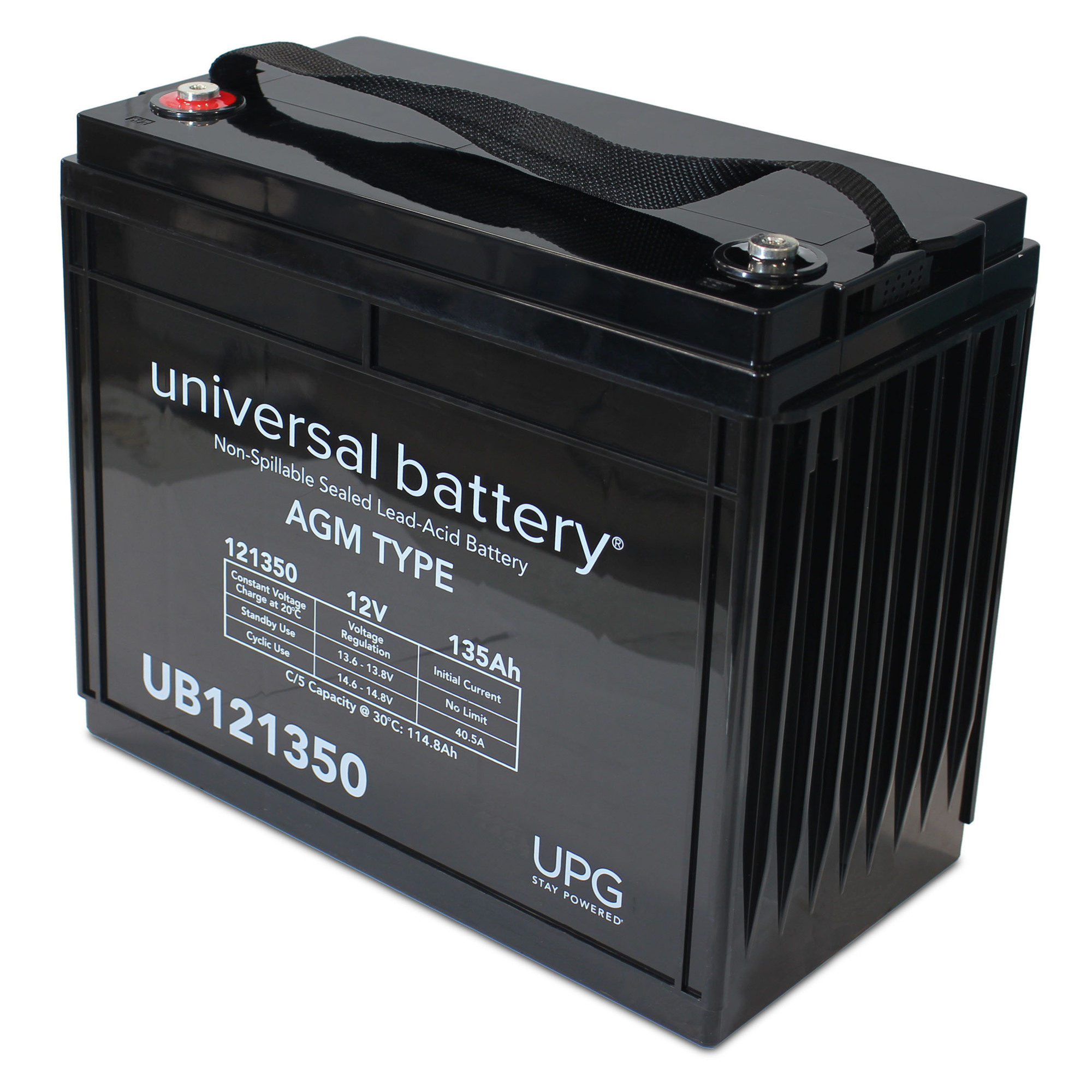 UPG Universal Sealed Lead-Acid Battery, AGM-type, 12V, 135 Amps, Model# UB-4D